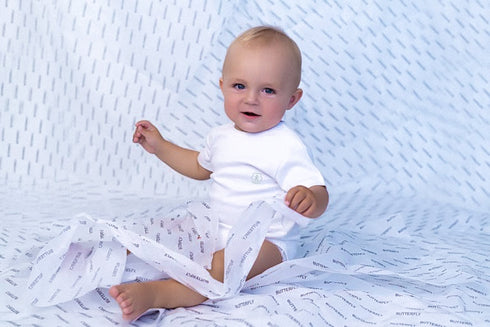 White, classic bodysuit for children